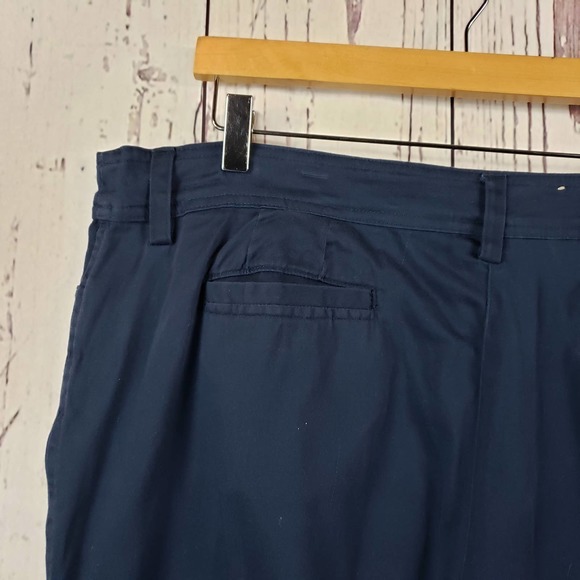 White Stag Casual Pants Womens Size 16 Flat Front Straight Leg Stretch Blue - Picture 7 of 9